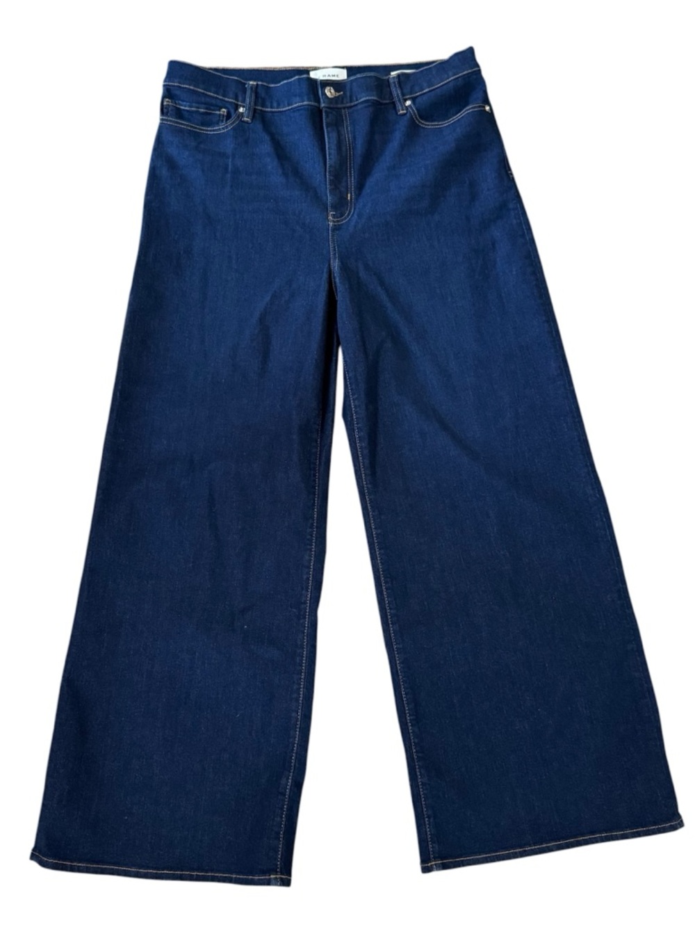 Frame Women’s Le Slim Palazzo Dark Wash Denim Wide-Leg Jeans Sz 34 NWT